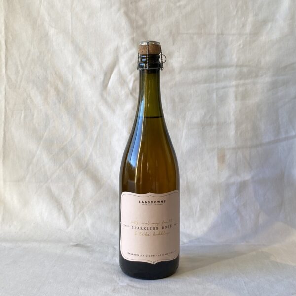 "it's not my fault i like bubbles" sparkling pinot noir lansdowne
