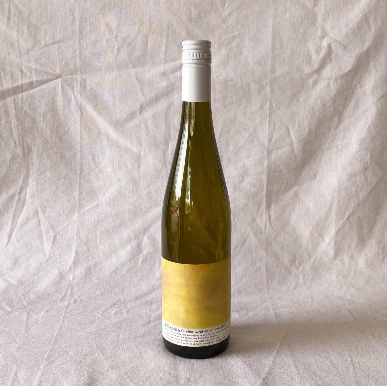 Athletes of Wine "Alto! Alto!!" Ambratino Upstairs Wines