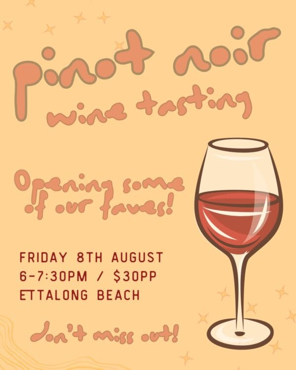 sold out! long jetty pinot noir wine tasting